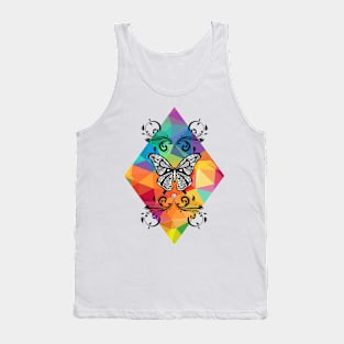 Rainbow Butterfly Doodle 2 Tank Top